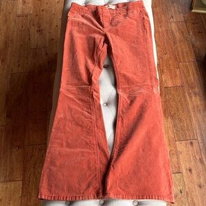 Free People Terracotta Corduroy Pants